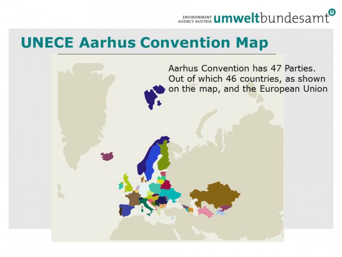 UNECE Aarhus Convention Map